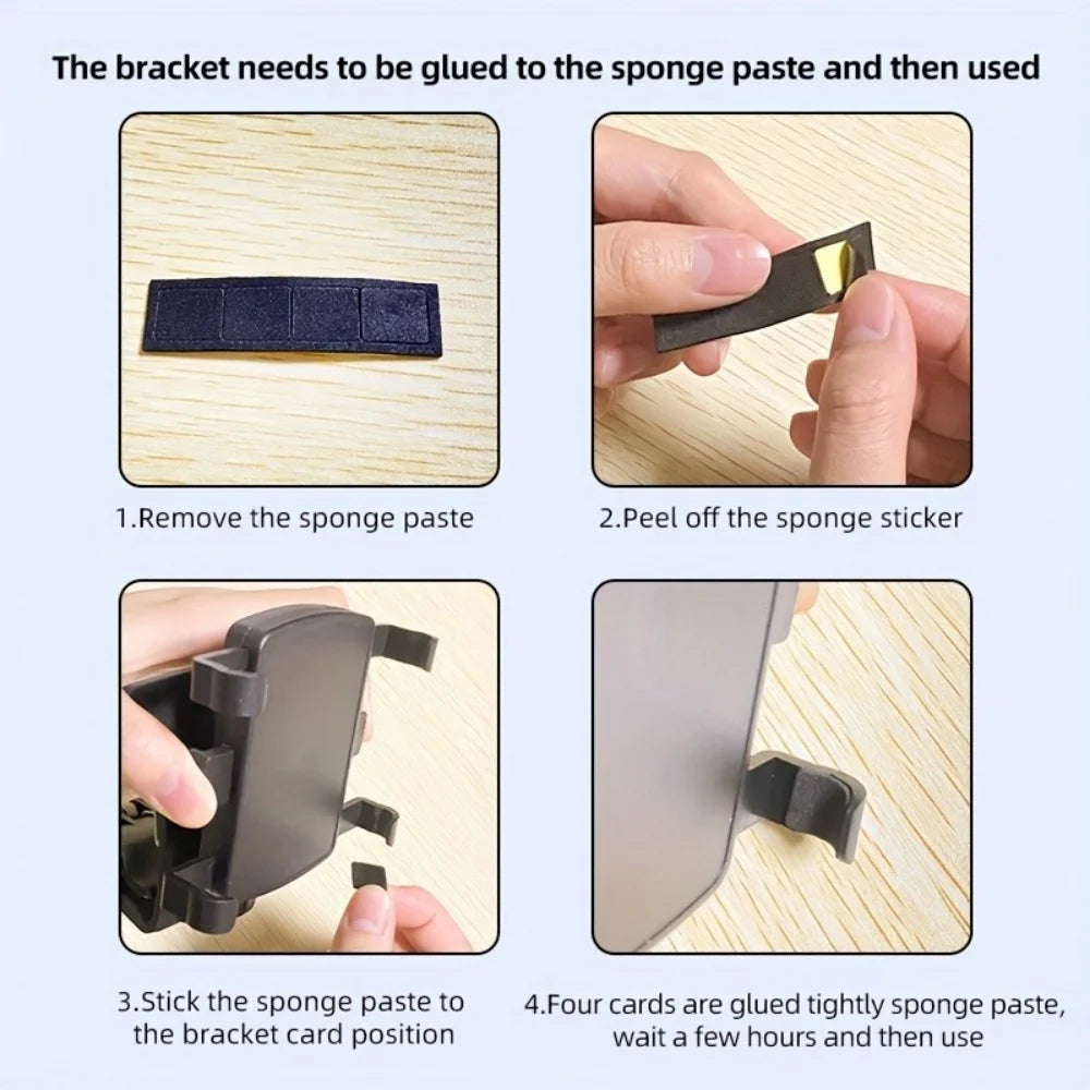 Supporto per telefono universale per cruscotto per auto 360 ° Supporto per auto per smartphone rotante, per iPhone,