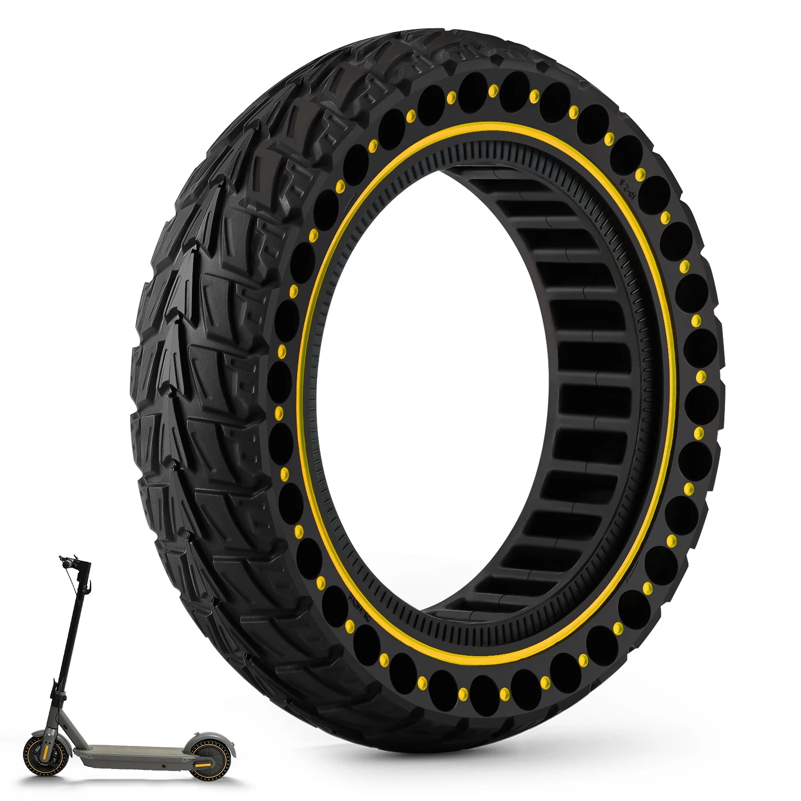 10x2.5 (60/70-6.5) Pneumatico solido fuoristrada per Ninebot G30 G30L G30D Scooter elettrico antiscivolo