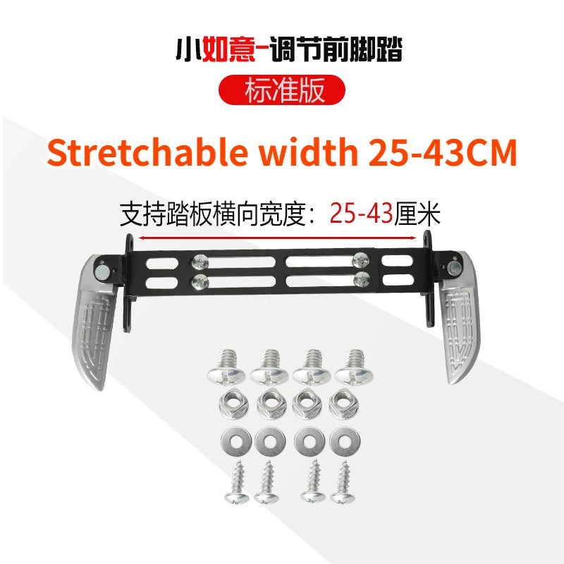 Pedale pieghevole per bici elettrica Ebike in lega di alluminio poggiapiedi pieghevole antiscivolo Accessori per biciclette elettriche scalabili