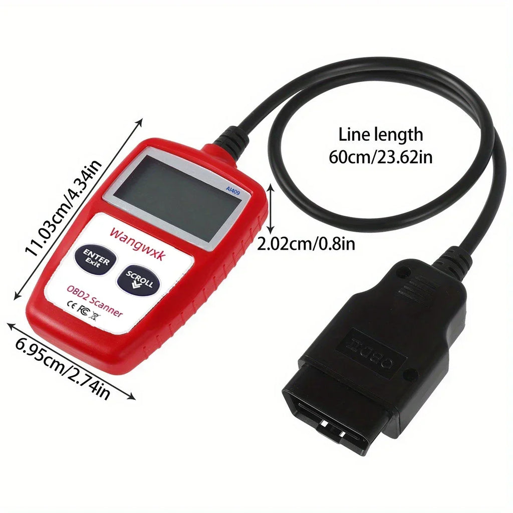 Strumento diagnostico automobilistico lettore di codice OBD2 display digitale scanner OBD 2 cancellazione del codice di guasto multifunzionale 16 pin universale