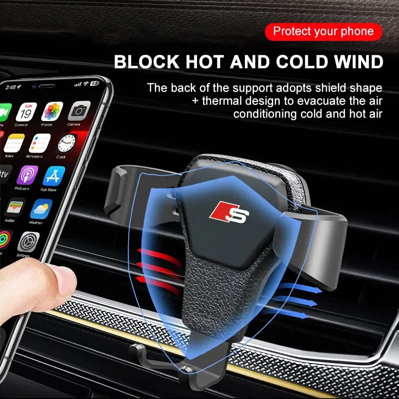 Supporto per telefono cellulare Audi Sline A1 A3 A4 A5 A6 A7 A8 B5 B6 B7 B8 C5 C6 C7 D2 D3