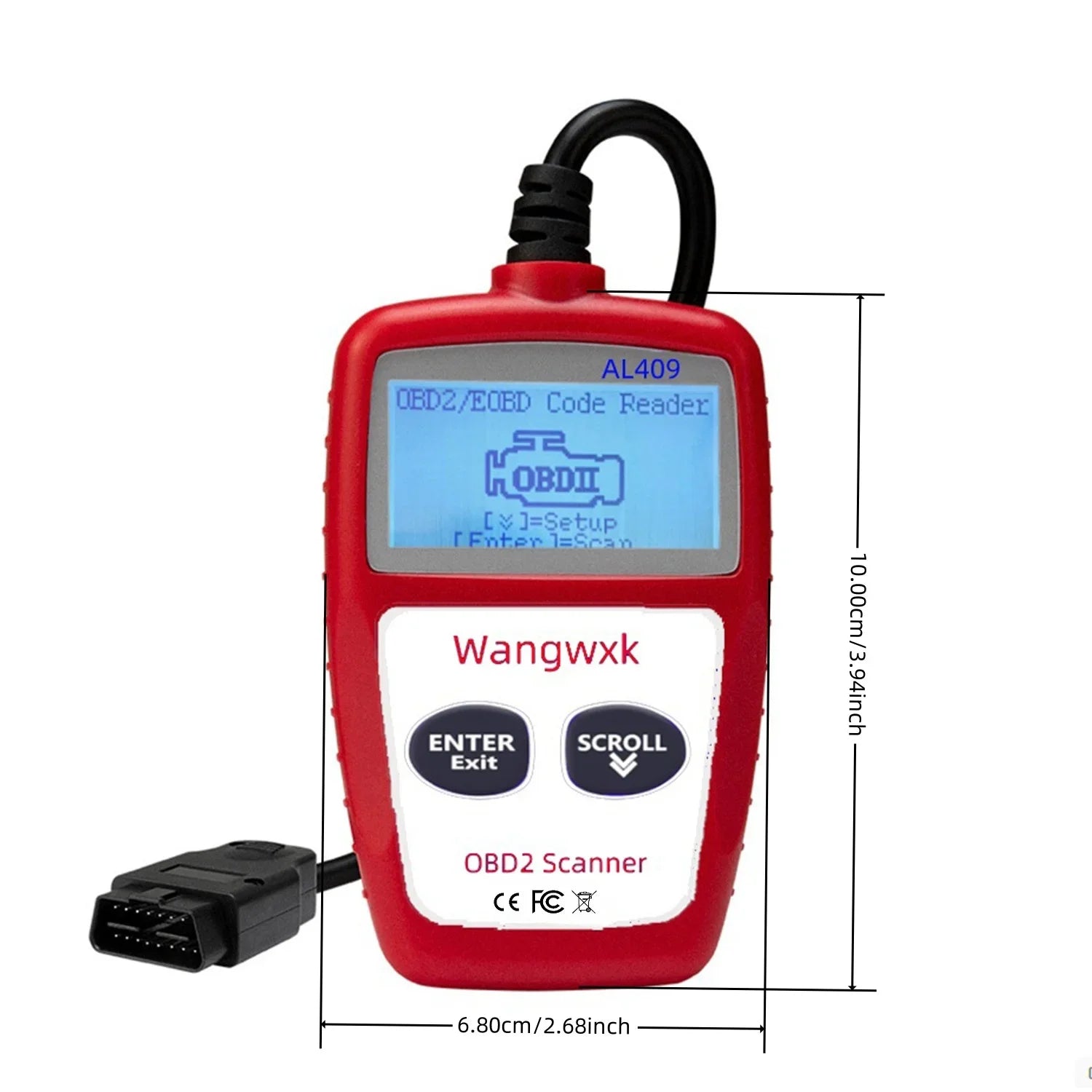 Strumento diagnostico automobilistico lettore di codice OBD2 display digitale scanner OBD 2 cancellazione del codice di guasto multifunzionale 16 pin universale