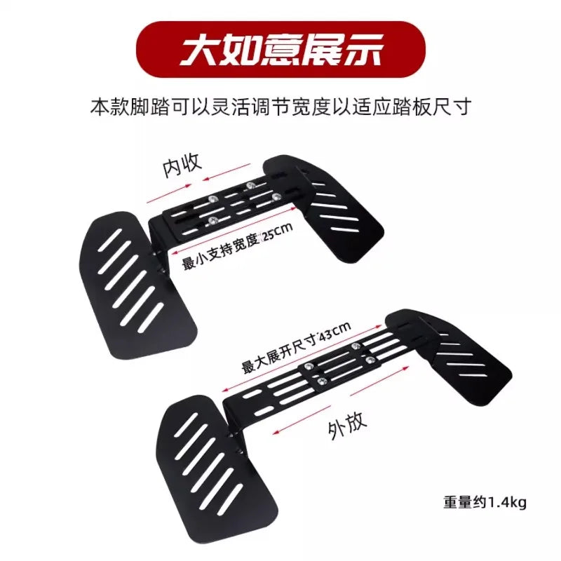 Pedale pieghevole per bici elettrica Ebike in lega di alluminio poggiapiedi pieghevole antiscivolo Accessori per biciclette elettriche scalabili