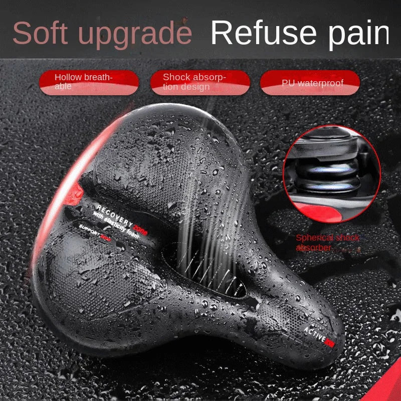 Seggiolino per bicicletta Comodo e traspirante Cuscino per sella per bicicletta Resistente all'acqua con doppio ammortizzatore per mountain bike MTB
